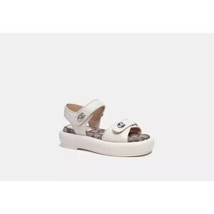 COACH Women's Peyton Double Buckle, White Size 8.5M